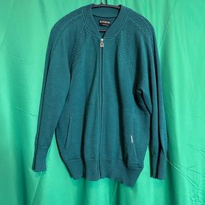 GEIGER Austrian virgin wool knit bomber sweater logo